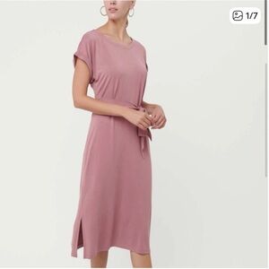 NWT - Loft dusty rose dolman sleeve midi dress